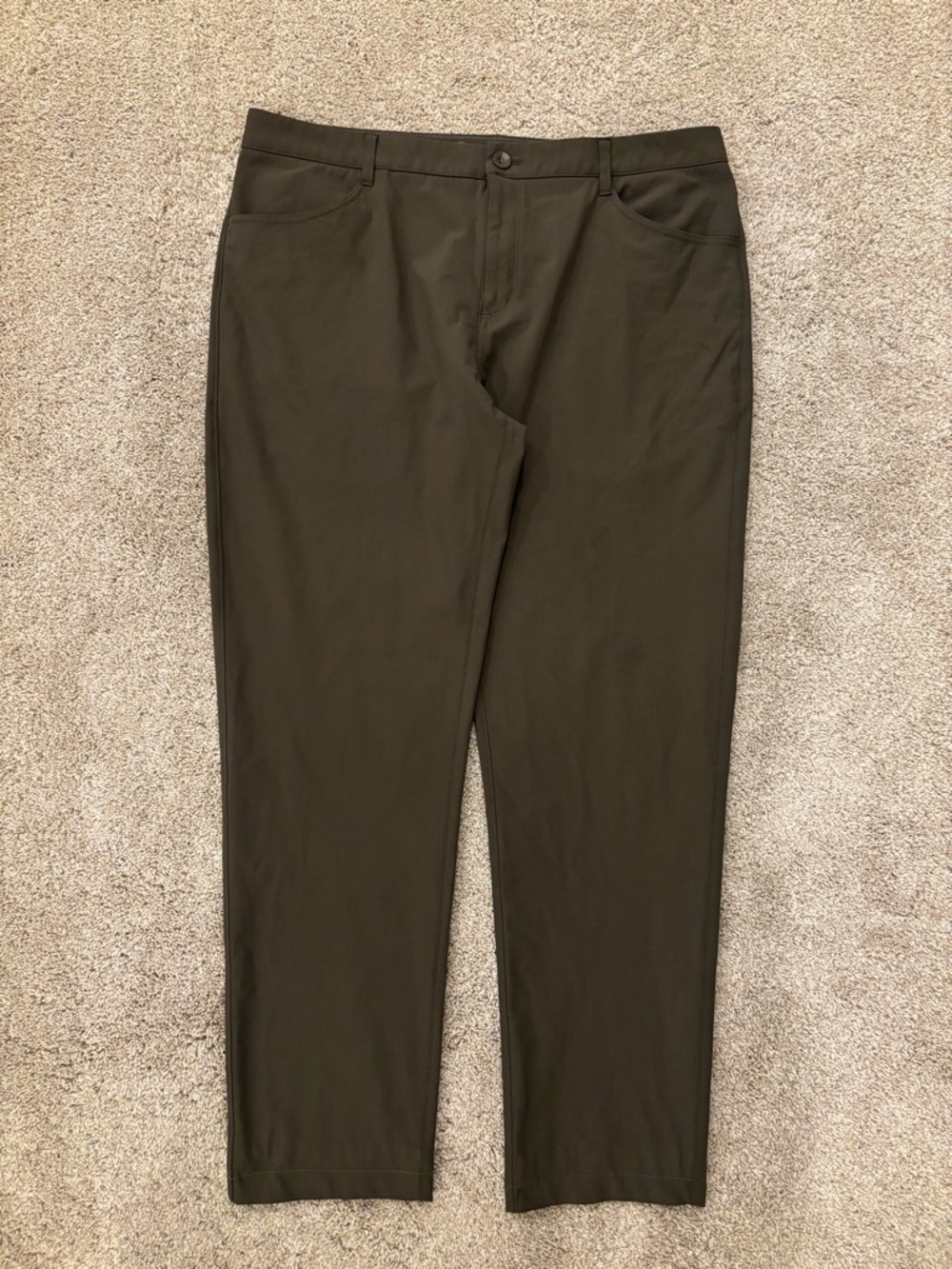 Vuori Meta Athletic Slim Fit Pants Mens 36x28.75 Olive Performance Stretch Golf